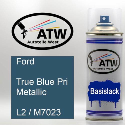 Ford, True Blue Pri Metallic, L2 / M7023: 400ml Sprühdose, von ATW Autoteile West.